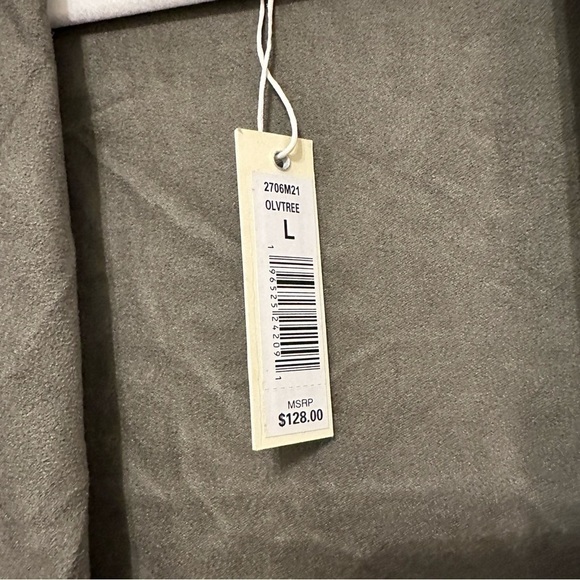 NWT Max Studio olive green faux suede open front relaxed jacket size L - Picture 4 of 10